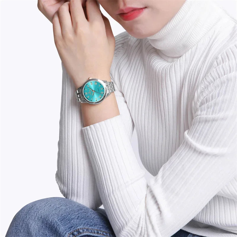 NAVIFORCE Brand New Fashion Women Watch Stainless Steel Belt Quartz Female Wristwatch Luxury