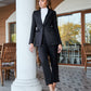 Women Single Breasted Blazer pant suit