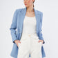 Women Double Breasted Gold buttoned Blazer