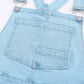 Distressed Denim Overalls with Pockets